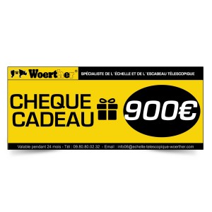 CHÈQUE CADEAU WOERTHER 900 EUROS