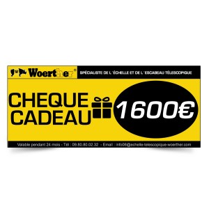 CHÈQUE CADEAU WOERTHER 1600 EUROS