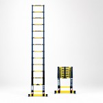 Echelle télescopique 4m 40 Grafitek avec barre stabilisatrice