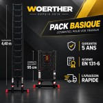 Echelle t&eacute;lescopique 4m 40 Grafitek | Pack Basique