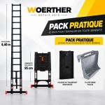 Echelle t&eacute;lescopique 4m40 Grafitek | Pack Pratique