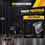 Echelle t&eacute;lescopique 4m40 Grafitek | Pack Pratique