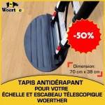 TAPIS ANTIDERAPANT POUR ECHELLES ET ESCABEAUX (Dimension: 70 cm x 38 cm) 