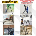 Echelle télescopique 3m80 Classic avec barres stabilisatrice