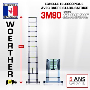 Echelle télescopique Jumbo PRO 380 cm