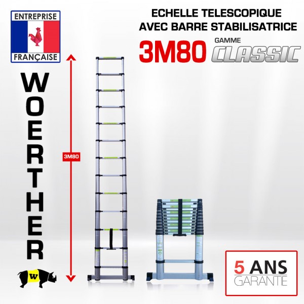 Echelle télescopique, échelle pliante, en alu : vente de matériel