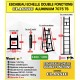 ECHELLE ESCABEAU DOUBLE FONCTIONS WOERTHER, MODELE CLASSIC 3M80/1.9M - PACK BASIQUE