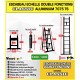 ECHELLE ESCABEAU DOUBLE FONCTIONS WOERTHER, MODELE CLASSIC 3M80/1.9M - PACK 3 (AVEC HOUSSE ET PLATEFORME)