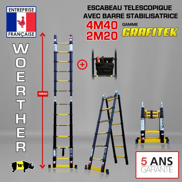 Sacoche à outils pour les travaux en hauteur, vide (grand modèle