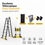 ECHELLE ESCABEAU DOUBLE FONCTIONS WOERTHER, MOD&Egrave;LE Grafitek 4M40/2M20 | Pack Essentiel