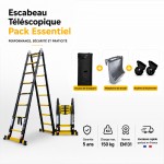 ECHELLE ESCABEAU DOUBLE FONCTIONS WOERTHER, MOD&Egrave;LE Grafitek 5M/2M50 | Pack Essentiel