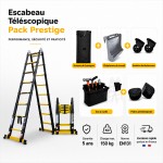 ECHELLE ESCABEAU DOUBLE FONCTIONS, MOD&Egrave;LE Grafitek 5M/2M50 | Pack Prestige