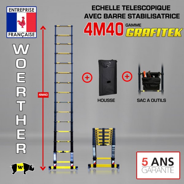 ECHELLE TELESCOPIQUE 2M61 avec 9 BARREAUX, Equipement de la maison, Aménager son jardin