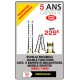 SOLDES- ÉCHELLE ESCABEAU DOUBLE FONCTIONS - 2 BARRES STABILISATRICES - WOERTHER, GRAFITEK 3M80/1M90