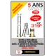 SOLDES - ÉCHELLE ESCABEAU DOUBLE FONCTIONS WOERTHER, GRAFITEK DOUBLE BARRES STABILISATRICES 5M60/2M80