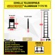 ECHELLE PLIANTE 2M PRO GRAFITEK AVEC BARRE STABILISATRICE, AVEC ROULETTES