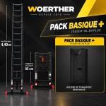Echelle t&eacute;lescopique 4m40 Grafitek | Pack Basique +