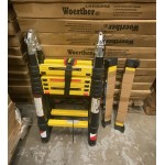 MODÈLE D´OCCASION - ÉCHELLE ESCABEAU DOUBLE FONCTIONS WOERTHER DOUBLE BARRES STABILISATRICES, MODÈLE GRAFITEK 4M40/2M20