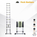 ECHELLE 3M80 Classic AVEC BARRE STABILISATRICE + HOUSSE