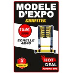 MODELE EXPO - ECHELLE TELESCOPIQUE PLIANTE 4M40 GRAFITEK AVEC BARRE STABILISATRICE - PACK BASIQUE