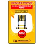 MODELE EXPO - ECHELLE TELESCOPIQUE PLIANTE 4M40 GRAFITEK AVEC BARRE STABILISATRICE - PACK BASIQUE