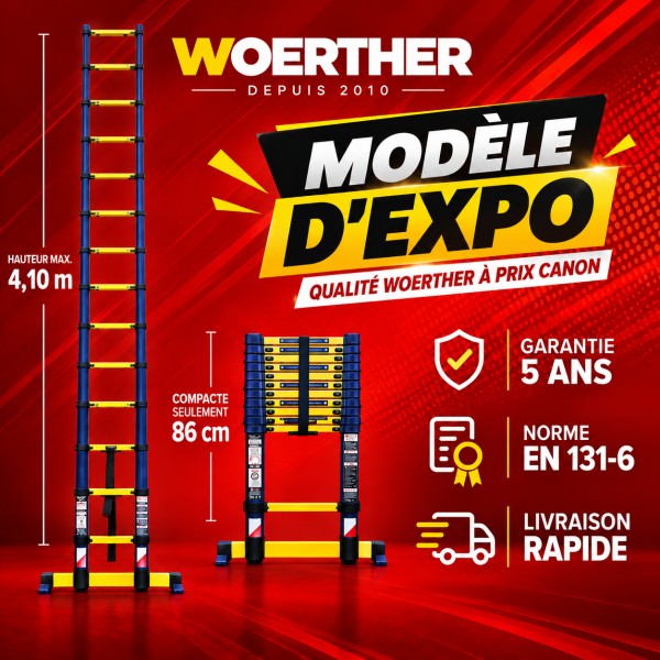 Echelle t&eacute;lescopique 4m 10 Grafitek - Mod&egrave;le d'exposition
