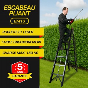  MODELE EXPO - Escabeau pliant 2m10 - 6 marches - Garantie 5 ans