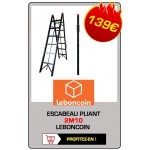  PROMO LEBONCOIN - Escabeau pliant 2m10 - 6 marches - Garantie 5 ans