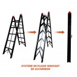  Escabeau pliant accordéon 1m80 - 5 marches - Pack 1