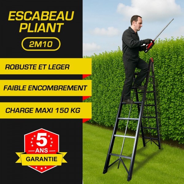  Escabeau pliant 2m10 | Pack Basique +