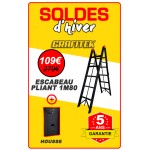  Escabeau pliant 1m80 - 5 marches - avec housse