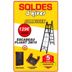  Escabeau pliant 2m10 - 6 marches - avec housse et plateforme PRATIK