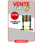 Echelle télescopique 4m 40 Grafitek avec barre stabilisatrice