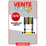 VENTE FLASH - Echelle télescopique 4m 10 Grafitek avec barre stabilisatrice