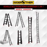 ECHELLE MULTIFONCTIONS WOERTHER 5  EN 1, Mod&egrave;le  VARIOPRO 