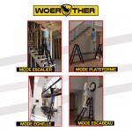 ECHELLE MULTIFONCTIONS WOERTHER 5  EN 1, Modèle  VARIOPRO 