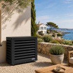 Cache climatiseur Taille M Noir RAL 9005 | Woerther