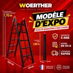 Escabeau Pliant Woerther 1m80 - Mod&egrave;le d&rsquo;exposition