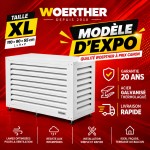 Cache climatiseur Taille XL &ndash; Blanc brillant RAL 9010 + fond