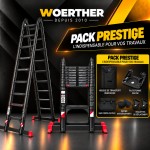 Escabeau Télescopique Grafitek 5,6 m / 2,8 m | Pack Prestige