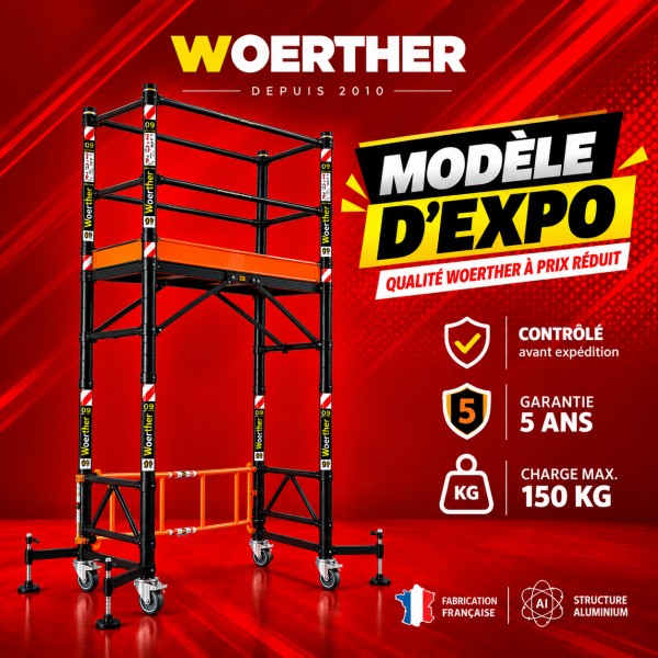 Echafaudage t&eacute;lescopique - mod&egrave;le d'expo