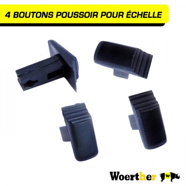 4 boutons poussoir WOERTHER pour &eacute;chelle t&eacute;lescopique