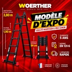 Escabeau télescopique Woerther Grafitek 3m80 - Modèle d’exposition