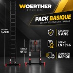 Echelle t&eacute;lescopique 5m20 Grafitek | Pack Basique