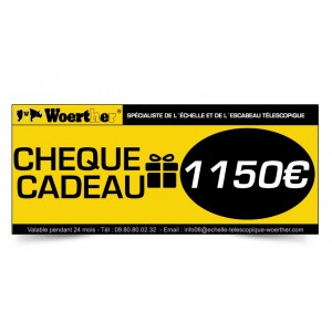 CHÈQUE CADEAU WOERTHER 1150 EUROS