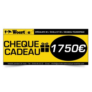 CHÈQUE CADEAU WOERTHER 1750 EUROS