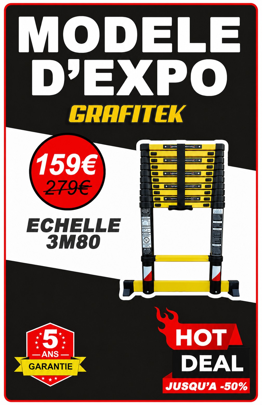 Échelle Grafitek 3,80 m