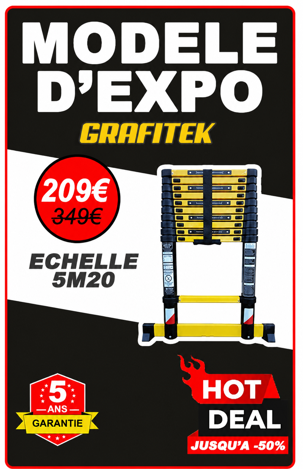 Échelle Grafitek 5,20 m