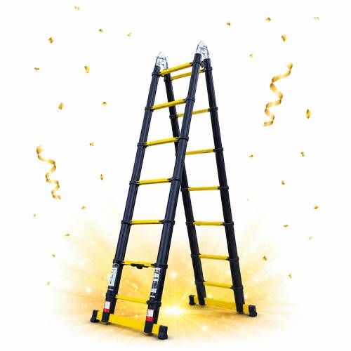 Escabeau télescopique Woerther 4m40 et 2m20