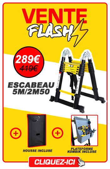 vente flash escabeau t&eacute;lescopique 5 m&egrave;tres